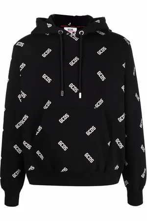 GCDS Logo-print cotton hoodie