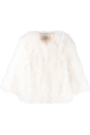 YVES SALOMON Feather-trim jacket