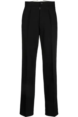 Maison Margiela Herringbone-pattern wool trousers