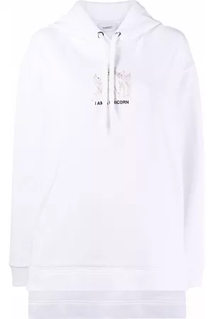 Burberry Step-hem embroidered hoodie