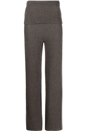 OFF-WHITE Languid straight leg knitted trousers