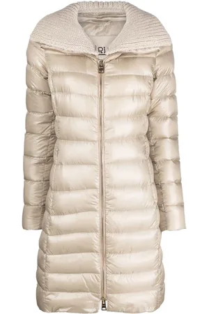HERNO Knitted-collar padded coat