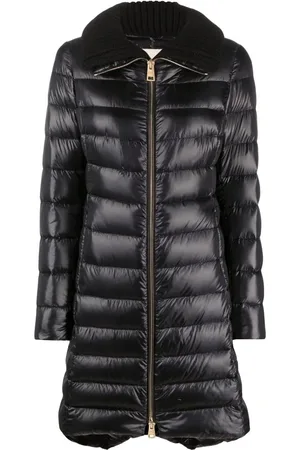HERNO Knitted-collar padded coat