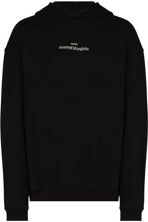 Maison Margiela Logo-embroidered cotton hoodie