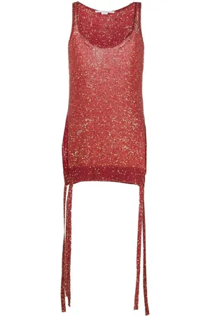 Stella McCartney Sequin-embellished knit tank top