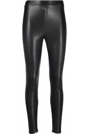 Ice Womens Shiny Stretch Faux Leather Leggings Ladies Plus Size  Elasticated Wet Look Spandex Pull On Slim Fit Trousers Black 1222 12   Amazoncouk Fashion