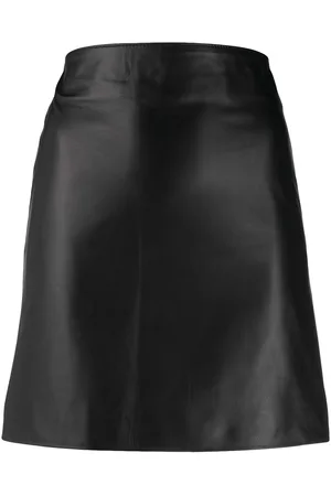 Manokhi Polished-finish high-waisted skirt