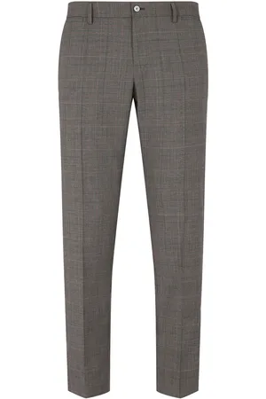 Dolce & Gabbana Glen-plaid wool tailored trousers