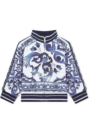 Dolce & Gabbana Majolica-print zip-up sweatshirt