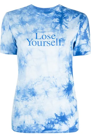 Paco rabanne Slogan print tie-dye T-shirt