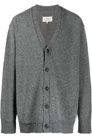 Maison Margiela V-neck elbow-patch cardigan