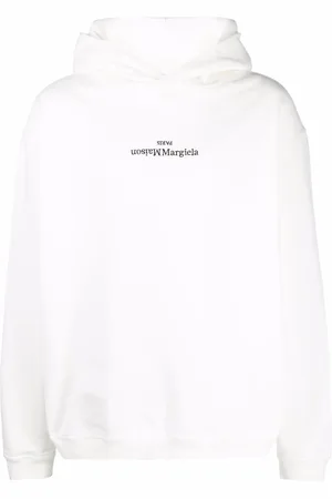 Maison Margiela Logo-embroidered cotton hoodie