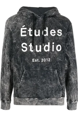 Etudes Klein logo-print bleached hoodie