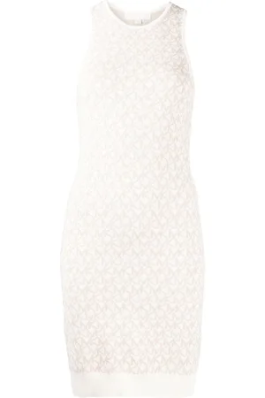 Michael Kors Logo jacquard knitted mini dress