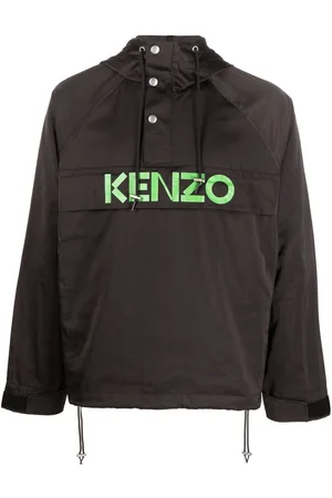 Kenzo Logo-print hooded satin jacket