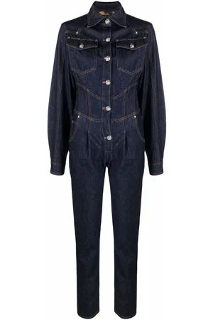Philipp Plein Slim-cut denim jumpsuit