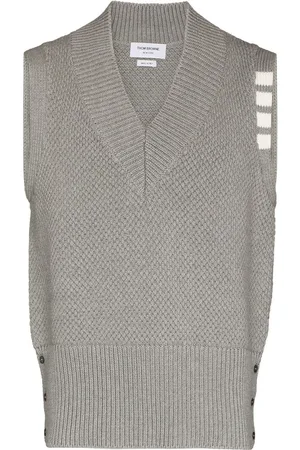 Thom Browne 4-Bar V-neck vest