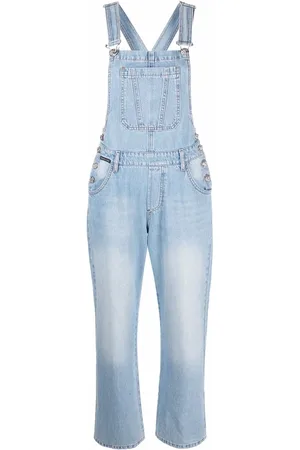 AAPE by *A Bathing APE Checkerboard Denim Dungarees
