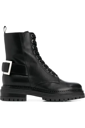 Sergio Rossi Buckle-embellished combat boots
