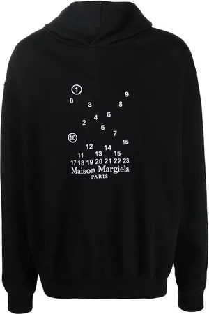 Maison Margiela Logo-embroidered cotton hoodie
