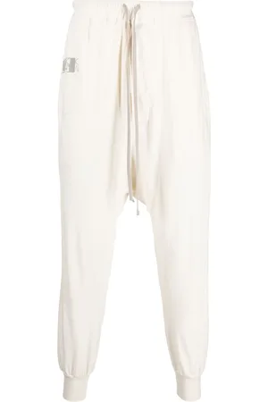 Rick Owens Logo-print drop-crotch trousers
