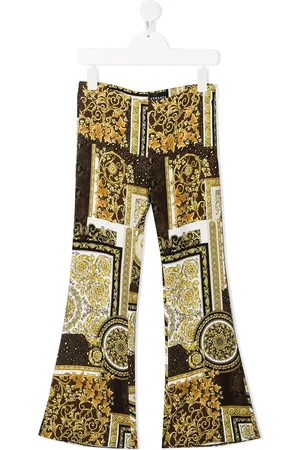 baroque-pattern print trousers