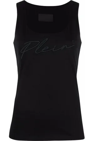 Philipp Plein Logo-embroidered tank top