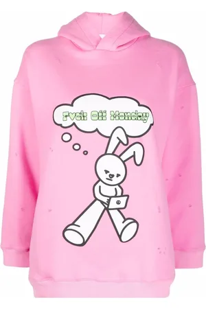 Natasha Zinko Rabbit-print long-sleeved hoodie