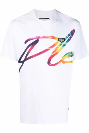Philipp Plein Multicolour signature logo T-shirt