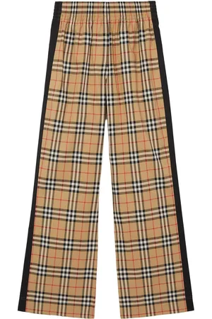 Burberry Kids Vintage Check faux-shearling Trousers - Farfetch