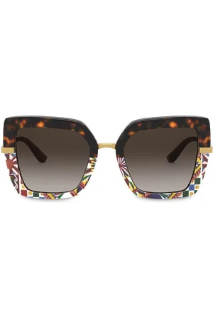 Dolce & Gabbana Oversized patterned sunglasses