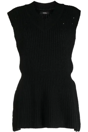 GOEN.J Side-slit ribbed jumper vest