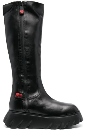 Moschino Logo-patch boots