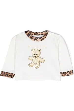 Philipp Plein Teddy Bear-print leopard-trim top