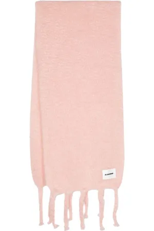 Jil Sander Logo-patch mohair scarf