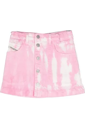 Alberta Ferretti Kids Tie-Dye Denim Jacket - Pink