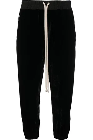 Rick Owens Drop-crotch cropped track pants