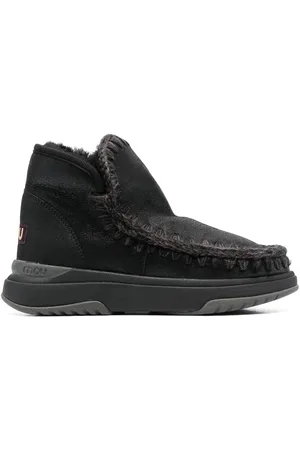 Mou Crochet stitch-trim boot sneakers