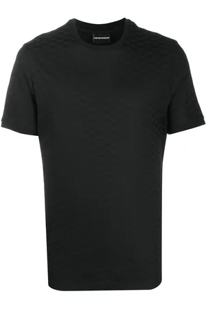 Emporio Armani Plain textured T-shirt