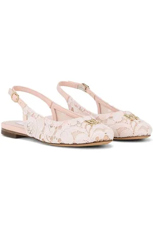 Dolce & Gabbana DG-logo cordonetto-lace slingback sandals
