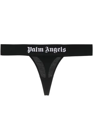 Palm Angels Logo-tape stretch-cotton thong