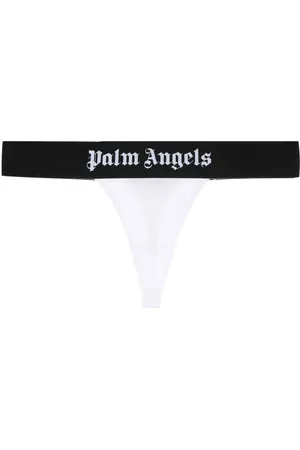 Palm Angels Logo-tape stretch-cotton thong