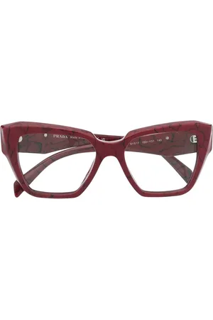 Oversized Square Frame Acetate Sunglasses, Maroon Red Glasses