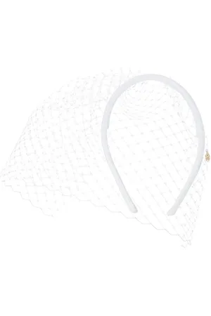 Le Mont St Michel Veil-detail satin headband