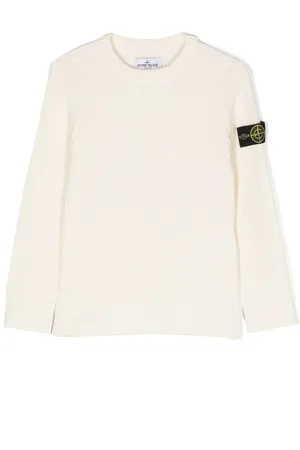 Stone Island Compass-patch wool sweater