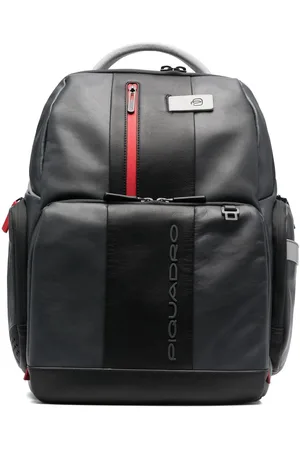 Piquadro Leather combination-lock backpack
