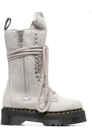 Rick Owens X textured chunky lace-up boots