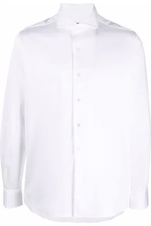 Shanghai Tang tiger-patch Mandarin Collar Shirt - Farfetch