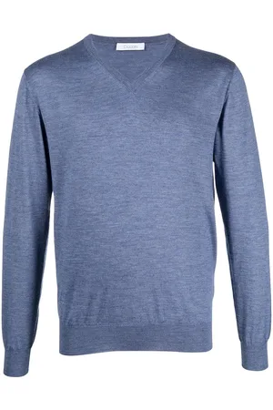Cruciani V-neck fine-knit jumper