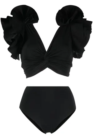 Maygel Coronel Ruffled V-neck swimsuit